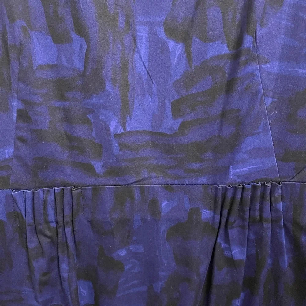 Theory Shyann dress in Blue and Black Brushstroke pattern size 8. NWOT - Picture 2 of 6